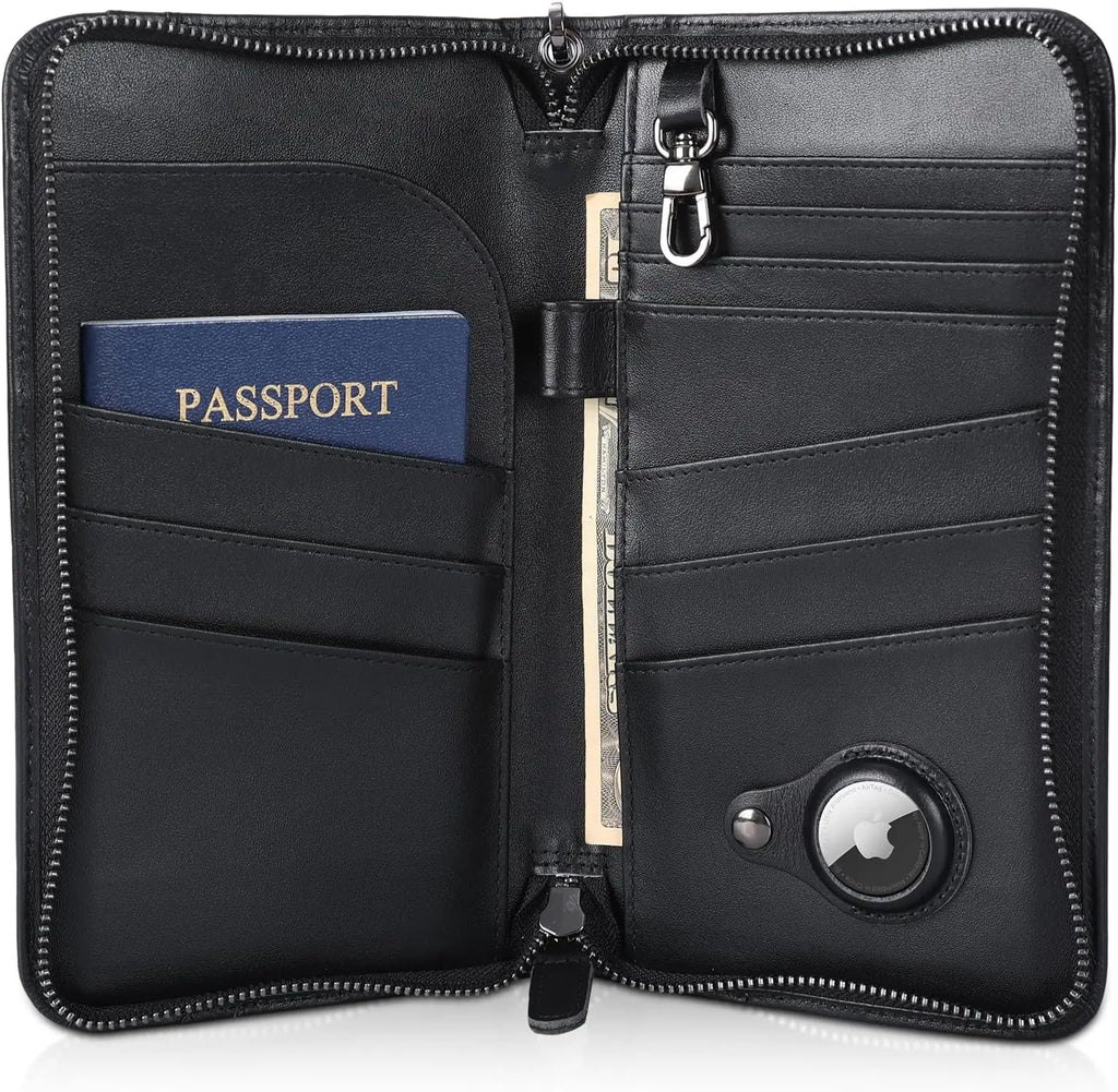 Leather RFID Travel Wallet