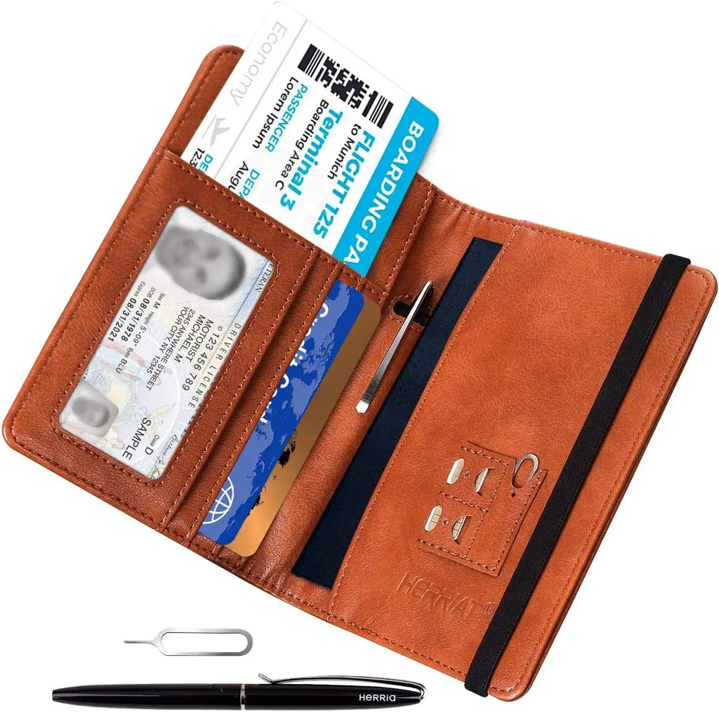 Leather Travel Passport Holder