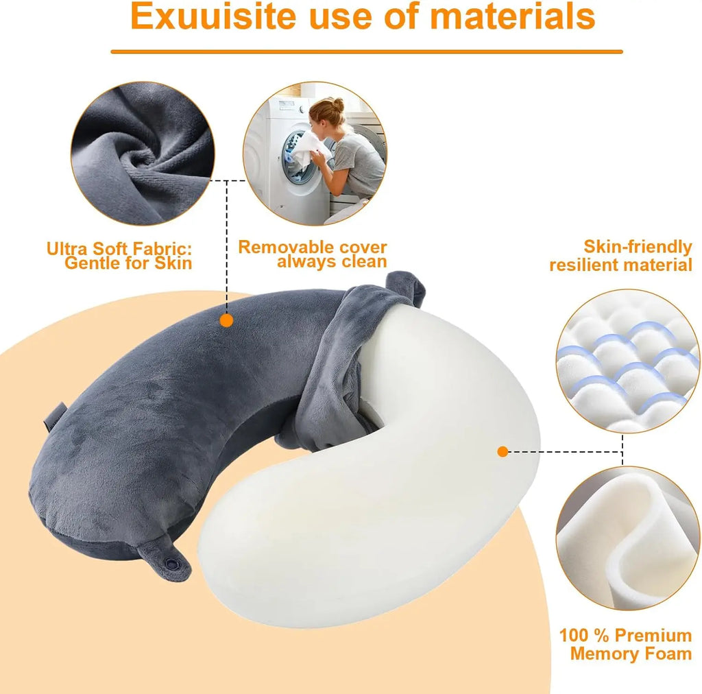 Memory Foam Neck Travel Pillow
