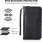 Leather RFID Travel Wallet