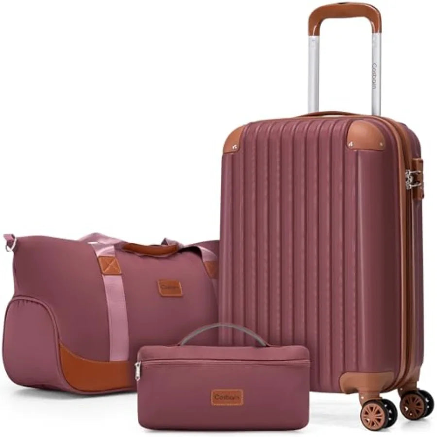 3 Piece Carry On Luggage Set
