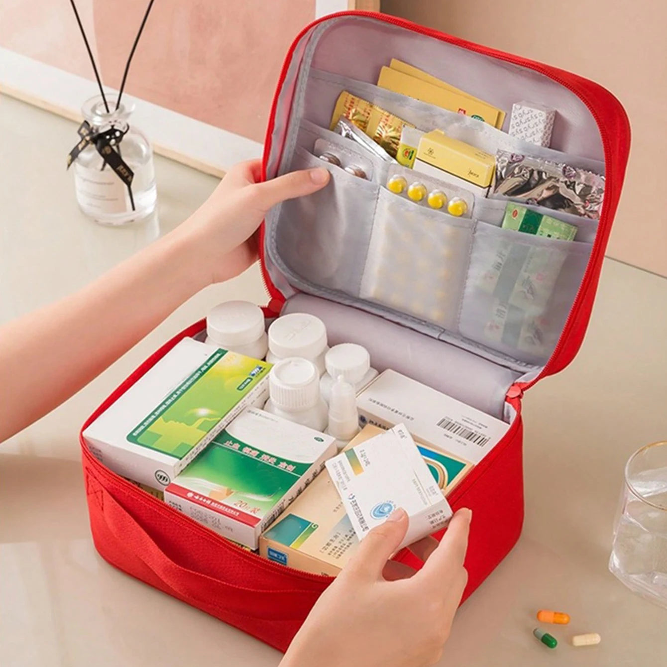 Portable Travel Medical Organizer