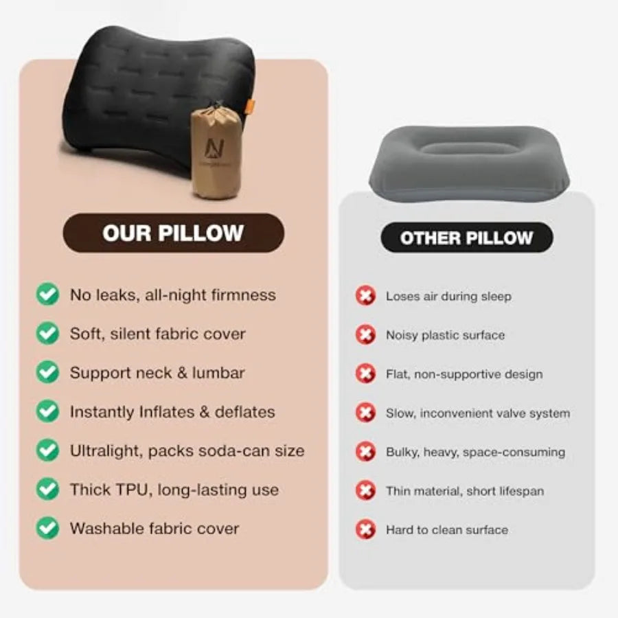 Inflatable Travel Camping Pillow