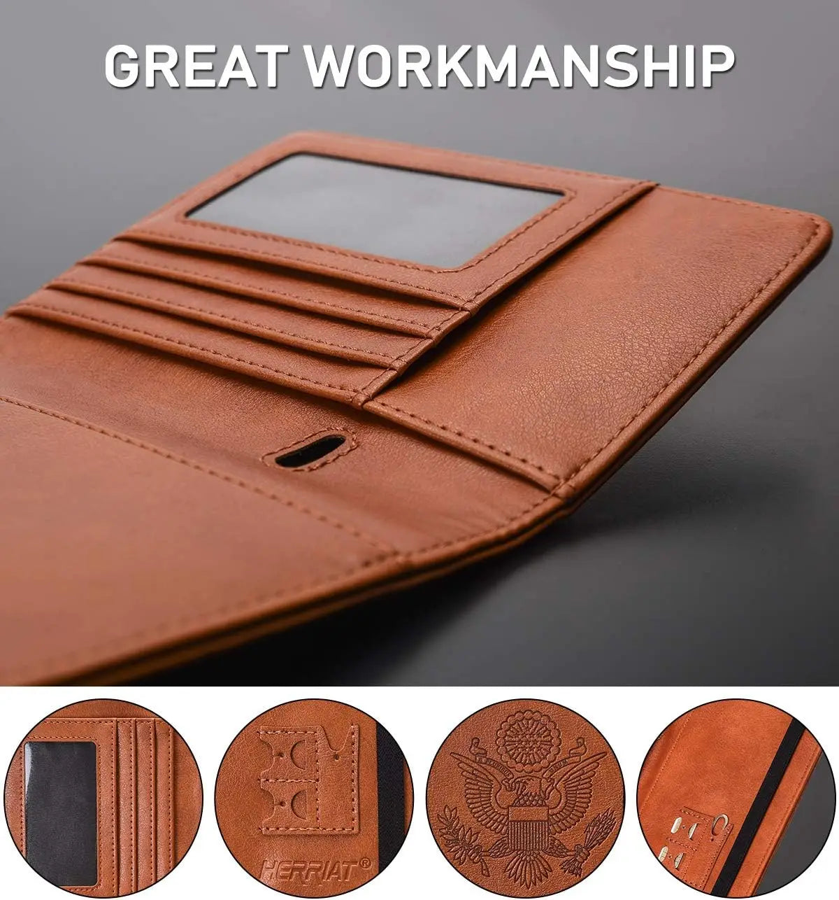 Leather Travel Passport Holder