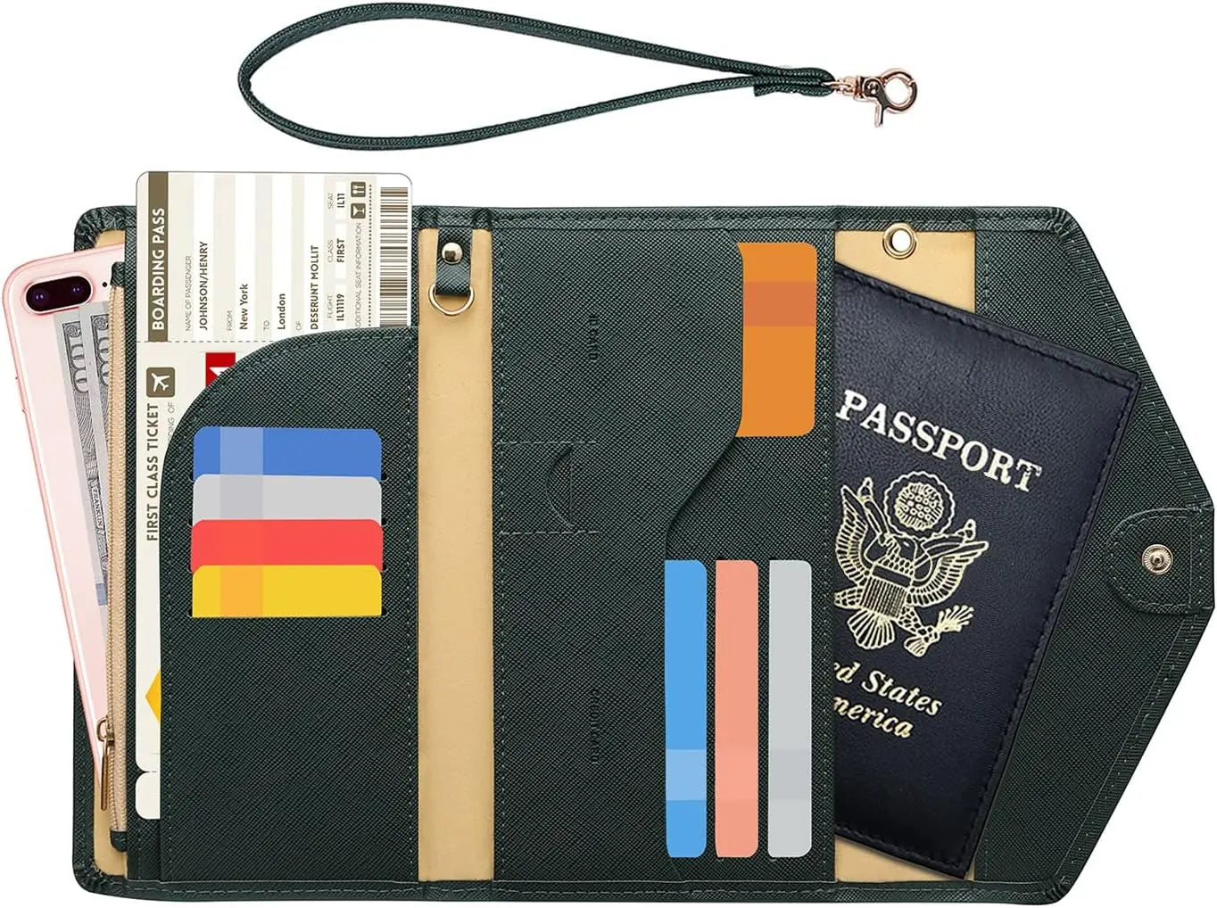 RFID Travel Wallet with Wrist Strap